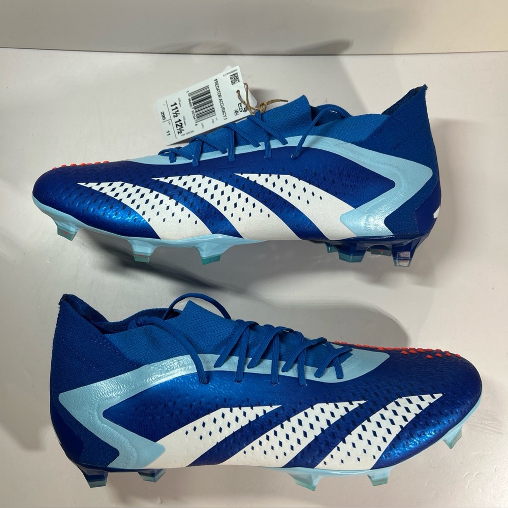 Adidas Predator Accuracy .1 FG Men Size 11.5 Blue White GZ0038 New